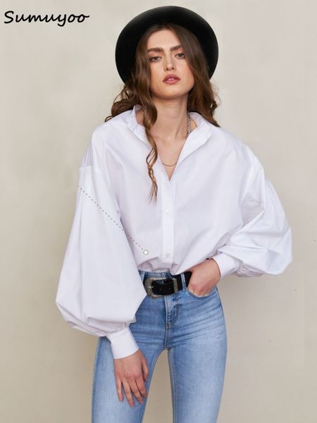 women s blouses shirts sumuyoo loose o neck women stylish spring summer lantern sleeve single breasted female 100 cotton blouse ladies 2307, White
women s blouses shirts sumuyoo loose o neck women stylish spring summer lantern sleeve single breasted female 100 cotton blouse ladies 2307, White