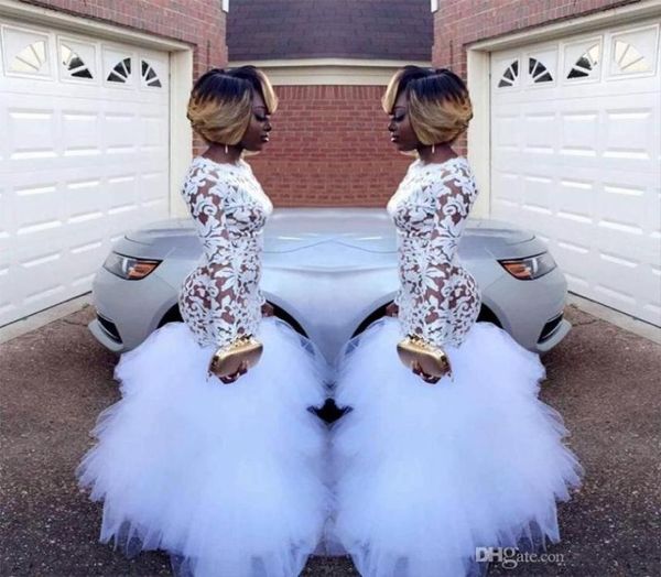 2018 african white mermaid lace prom dresses for black girls long sleeves ruffles tulle floor length plus size evening prom gowns 6221687
2018 african white mermaid lace prom dresses for black girls long sleeves ruffles tulle floor length plus size evening prom gowns 6221687