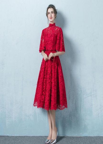 high neck lace cocktail dresses with half sleeves 2019 knee length party dress new midi dress for women7652659, Black
high neck lace cocktail dresses with half sleeves 2019 knee length party dress new midi dress for women7652659, Black