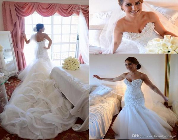 2017 glamorous custom made mermaid wedding dresses plus size sweetheart backless lace appliquse beaded bridal gowns long cathe9284755, White
2017 glamorous custom made mermaid wedding dresses plus size sweetheart backless lace appliquse beaded bridal gowns long cathe9284755, White