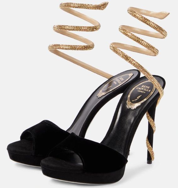 summer luxury renecaovilla margot sandals shoes snake wrapped women high heels crystal strappy velvet red black slingback pump party wedding
summer luxury renecaovilla margot sandals shoes snake wrapped women high heels crystal strappy velvet red black slingback pump party wedding