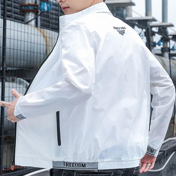 men's jackets men jacket long sleeve pocket zipper sunscreen coat solid color stand up collar male loose elastic cuff 230719, Black;brown
men's jackets men jacket long sleeve pocket zipper sunscreen coat solid color stand up collar male loose elastic cuff 230719, Black;brown