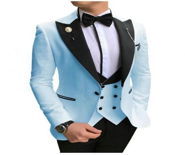slim fit light blue groom tuxedos peak lapel groomsmen mens wedding dress style man jacket blazer 3 piece suitjacketpantsvestt3078904, Black;gray
slim fit light blue groom tuxedos peak lapel groomsmen mens wedding dress style man jacket blazer 3 piece suitjacketpantsvestt3078904, Black;gray