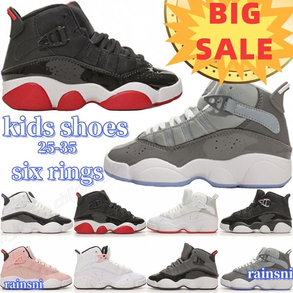 kids shoes 6 rings designer shoe brand boys trainer children toddlers basketball bred cool grey size 25-35 k1eq#, Black
kids shoes 6 rings designer shoe brand boys trainer children toddlers basketball bred cool grey size 25-35 k1eq#, Black