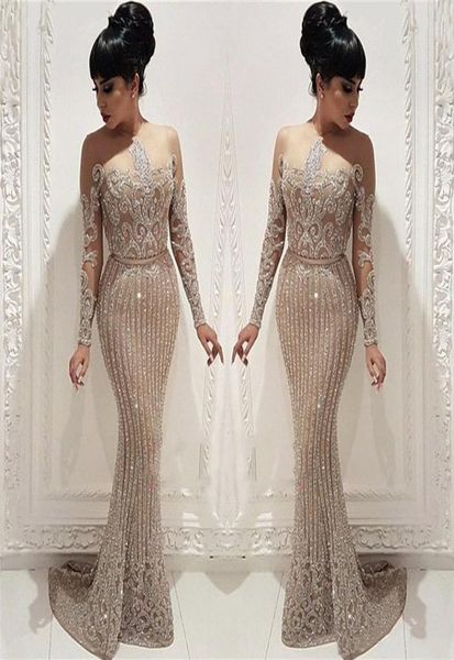 sparkling arabic sequins lace mermaid prom dresses elegant long sleeves sheer crew neck evening gowns plus size vestidos de festa 7676755, Black;red
sparkling arabic sequins lace mermaid prom dresses elegant long sleeves sheer crew neck evening gowns plus size vestidos de festa 7676755, Black;red