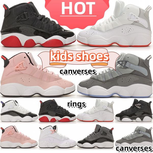 kids shoes 6 rings designer shoe brand boys trainer children toddlers basketball bred cool grey size 25-35 25za#, Black
kids shoes 6 rings designer shoe brand boys trainer children toddlers basketball bred cool grey size 25-35 25za#, Black
