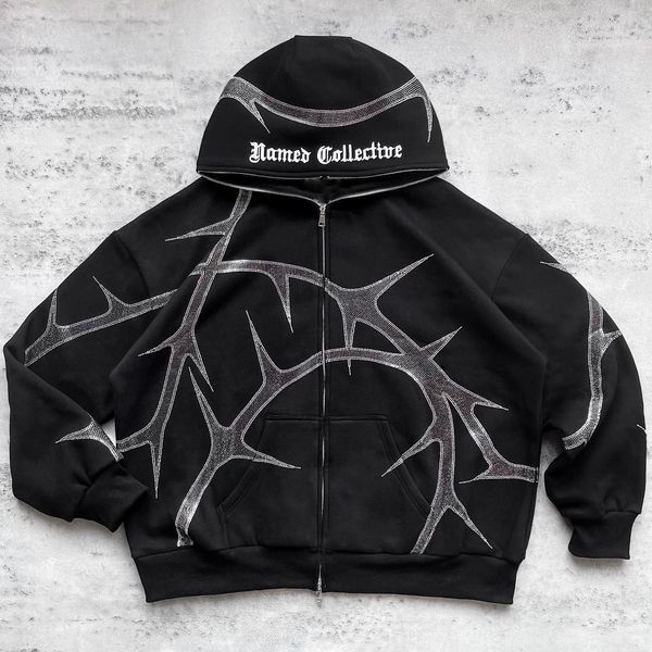 amazon cross border wholesale print diamond hooded cardigan full zipper loose men's and women's fashion brand sweater coat in euro, Black
amazon cross border wholesale print diamond hooded cardigan full zipper loose men's and women's fashion brand sweater coat in euro, Black