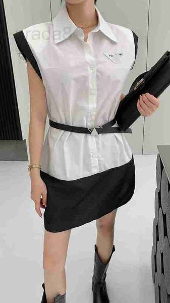 urban dresses designer 23ss summer black and white color matching sleeveless women's shirt dress straight polo skirt delivery belt 6fkc, White;black
urban dresses designer 23ss summer black and white color matching sleeveless women's shirt dress straight polo skirt delivery belt 6fkc, White;black