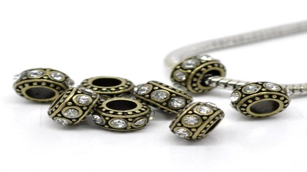 whole10 bronze tone clear rhinestone european spacer beads 11x58mm over 120 express6394174, Silver
whole10 bronze tone clear rhinestone european spacer beads 11x58mm over 120 express6394174, Silver