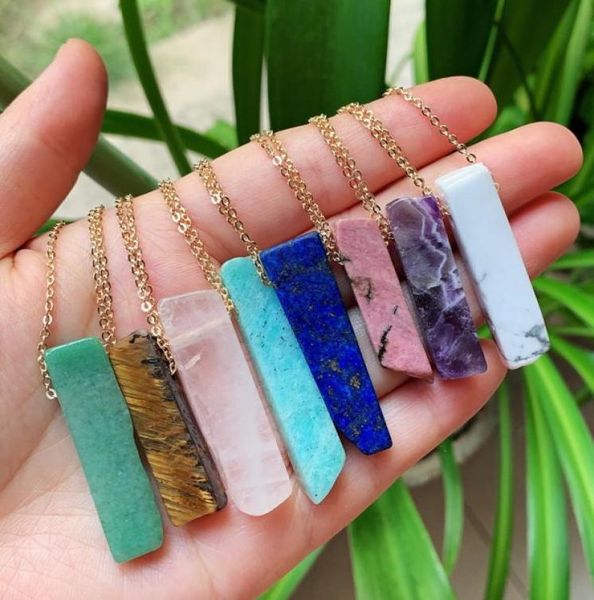 natural stone pendant necklace irregular rectangle quartz pendulum healing point amethysts lapis pink crystal necklace for women6306562, Silver
natural stone pendant necklace irregular rectangle quartz pendulum healing point amethysts lapis pink crystal necklace for women6306562, Silver