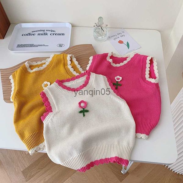pullover milancel new spring kids clothes children cute flower knitted vest girls sweater coat hkd230719, Blue
pullover milancel new spring kids clothes children cute flower knitted vest girls sweater coat hkd230719, Blue