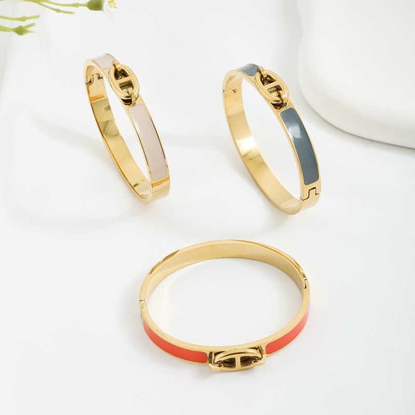 luxury hrems bangle online store live streaming selling gold stainless steel pig nose bracelet with enamel charm waterproof and sweat res wi, Black
luxury hrems bangle online store live streaming selling gold stainless steel pig nose bracelet with enamel charm waterproof and sweat res wi, Black