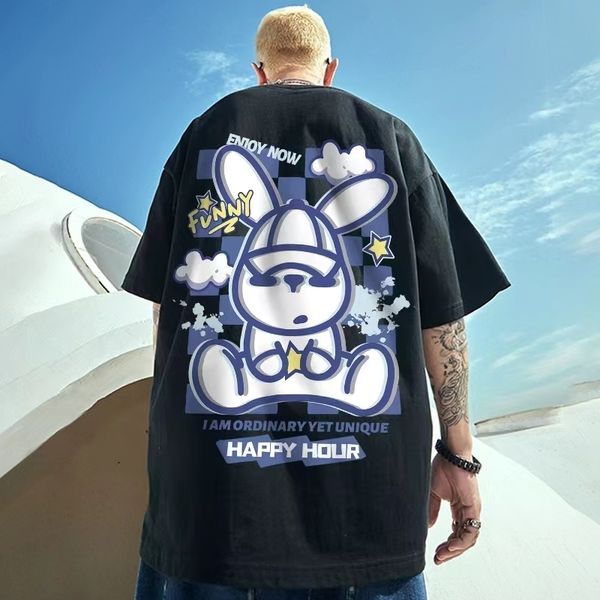men's t-shirts summer men's cotton t-shirt funny cartoon fashion superfine short sleeve loose anime casual t-shirt street clothing, White;black
men's t-shirts summer men's cotton t-shirt funny cartoon fashion superfine short sleeve loose anime casual t-shirt street clothing, White;black