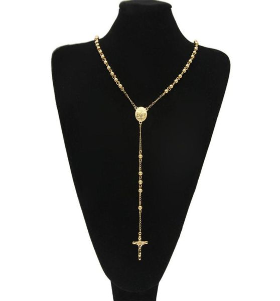 gold stainless steel bead chain jesus christ cross pendant rosary long necklace mens womens hip hop jewelry250i8019158, Silver
gold stainless steel bead chain jesus christ cross pendant rosary long necklace mens womens hip hop jewelry250i8019158, Silver
