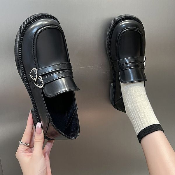 dress shoes gothic lolita heart buckle women's loafers mary jane shoes women cute kawaii chunky platform flats fashion designer leather, Black
dress shoes gothic lolita heart buckle women's loafers mary jane shoes women cute kawaii chunky platform flats fashion designer leather, Black
