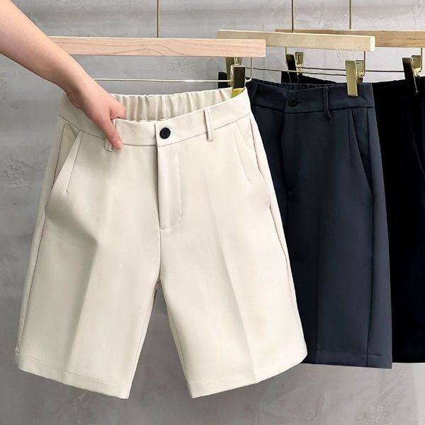 men's shorts fashion five point suit pants business trousers slim fit mid pants non ironing thin casual male clothes 230718, White;black
men's shorts fashion five point suit pants business trousers slim fit mid pants non ironing thin casual male clothes 230718, White;black