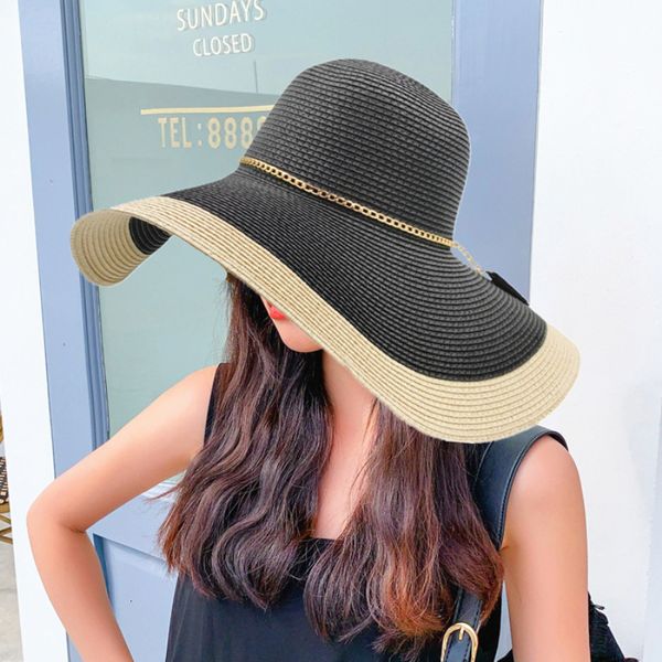 wide brim hats bucket hats ht3547 summer hat women large wide brim beach hat lady patchwork packable straw hat female fashion anti-uv beach, Blue;gray
wide brim hats bucket hats ht3547 summer hat women large wide brim beach hat lady patchwork packable straw hat female fashion anti-uv beach, Blue;gray