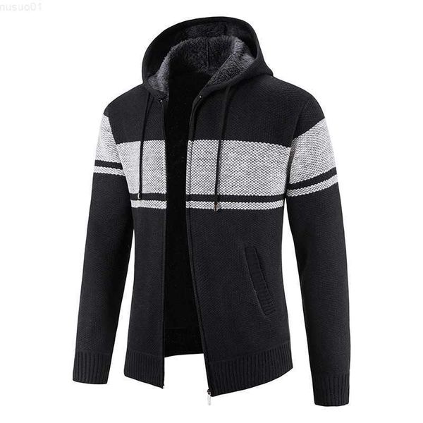 men's sweaters 2023 winter hooded cardigan men thick fleece knitted sweatercoat mens patchwork causal sweater cardigan men warm knittin, White;black
men's sweaters 2023 winter hooded cardigan men thick fleece knitted sweatercoat mens patchwork causal sweater cardigan men warm knittin, White;black