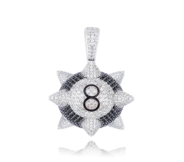 iced out trippieredd inspired spike 8ball billiard pendant necklace with rope chin tennis chain hip hop jewelry6879841, Silver
iced out trippieredd inspired spike 8ball billiard pendant necklace with rope chin tennis chain hip hop jewelry6879841, Silver