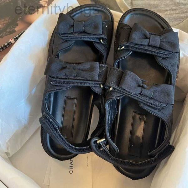 channel ribbon bow 23s c dad sandals quilted canvas slingbacks diamond gold button women's hook loop strap chanl platform mules slides, Black
channel ribbon bow 23s c dad sandals quilted canvas slingbacks diamond gold button women's hook loop strap chanl platform mules slides, Black