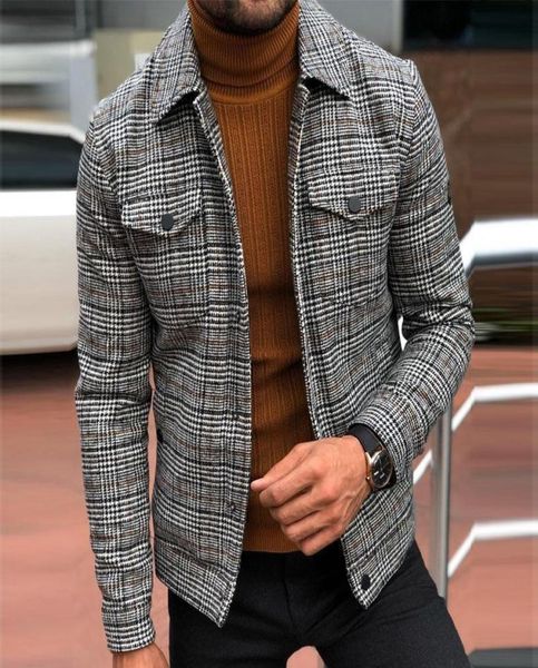 men039s jackets fashion jacket men spring autumn slim plaid coat clothing turndown collar single breasted casual outerwear c7162988, Black;brown
men039s jackets fashion jacket men spring autumn slim plaid coat clothing turndown collar single breasted casual outerwear c7162988, Black;brown