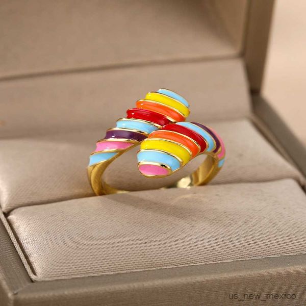 band rings rainbow neon enamel rings for women open stainless steel adjustable ring colorful party jewerly christmas gift mujer r230719, Silver
band rings rainbow neon enamel rings for women open stainless steel adjustable ring colorful party jewerly christmas gift mujer r230719, Silver