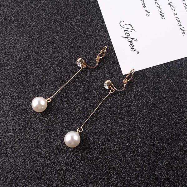 charm style fashion cute ear wire clip earrings female models long pearl no ear hole jewelry women earrings r230719, Golden
charm style fashion cute ear wire clip earrings female models long pearl no ear hole jewelry women earrings r230719, Golden