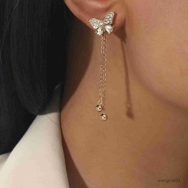 charm elegant crystal butterfly dangle earrings women fashion gold long tassel chain earrings beach party jewelry r230719, Golden
charm elegant crystal butterfly dangle earrings women fashion gold long tassel chain earrings beach party jewelry r230719, Golden