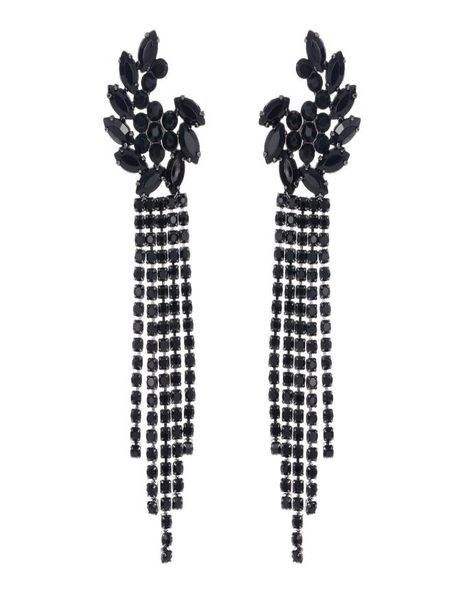 shiny black rhinestone long tassel wedding dangle earring for women luxury crystal drop earrings jewelry gift1710541, Silver
shiny black rhinestone long tassel wedding dangle earring for women luxury crystal drop earrings jewelry gift1710541, Silver