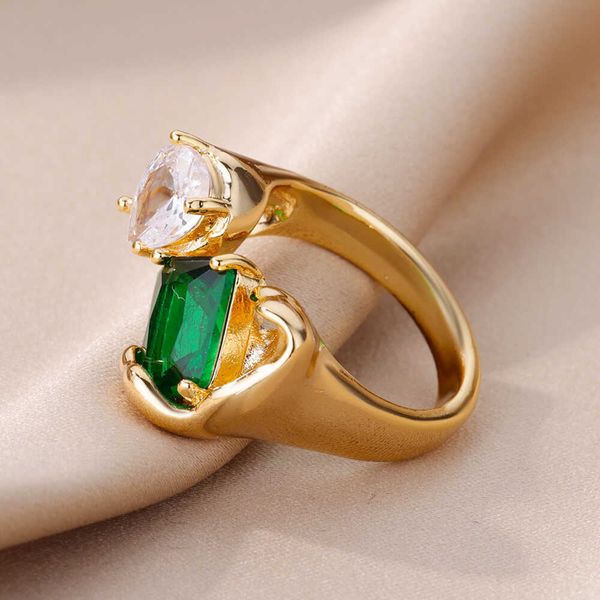 band rings cubic zirconia geometric rings for women luxury adjustable stainless steel square ring 2023 trend wedding party jewerly gift r230, Silver
band rings cubic zirconia geometric rings for women luxury adjustable stainless steel square ring 2023 trend wedding party jewerly gift r230, Silver