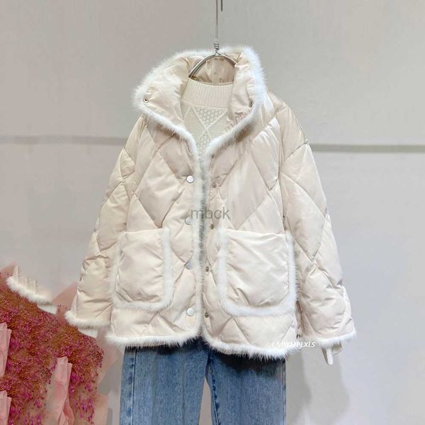 women's down parkas mink fur stitching winter down jacket women new 90% white duck down coat short thick jacket female parkas windproof, Black
women's down parkas mink fur stitching winter down jacket women new 90% white duck down coat short thick jacket female parkas windproof, Black
