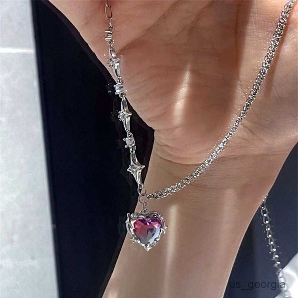pendant necklaces fashion purple crystal heart pendant necklace for women black crystal egirl cool chain aesthetic jewery part r230719, Silver
pendant necklaces fashion purple crystal heart pendant necklace for women black crystal egirl cool chain aesthetic jewery part r230719, Silver