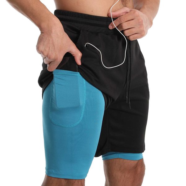 men's shorts men's running shorts gym fitness training sport shorts quick dry workout sportswear jogging 2 in 1 double deck summer, White;black
men's shorts men's running shorts gym fitness training sport shorts quick dry workout sportswear jogging 2 in 1 double deck summer, White;black