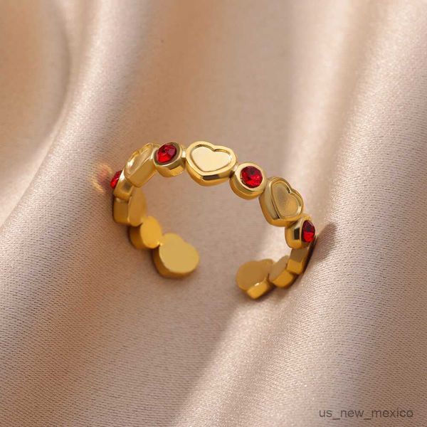 band rings heart rings for women girls opening adjustable stainless steel ring 2023 trending gold plated wedding jewerly r230719, Silver
band rings heart rings for women girls opening adjustable stainless steel ring 2023 trending gold plated wedding jewerly r230719, Silver