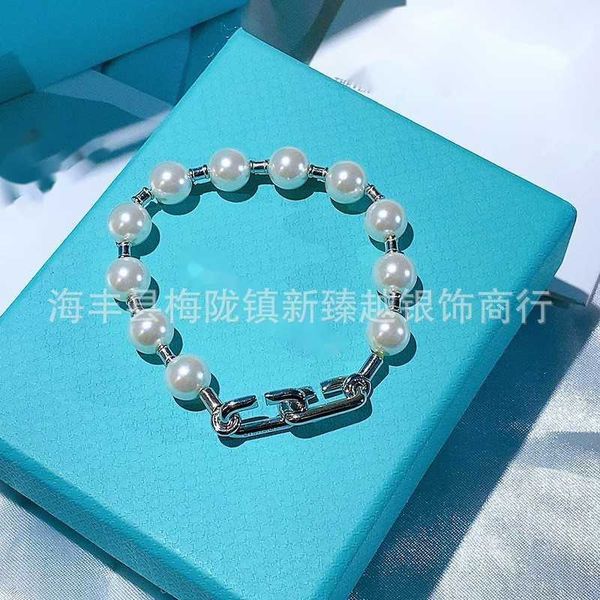 eller tiffay bracelet pearl female simple 925 silver summer ins design cool style girlfriends, Black
eller tiffay bracelet pearl female simple 925 silver summer ins design cool style girlfriends, Black