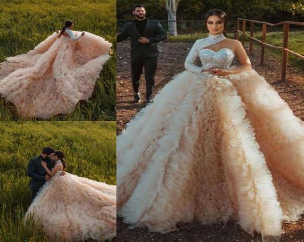 vintage sequines ball gown wedding dresses luxury tiered ruffles high collar long sleeve bridal gowns backless garden wedding dres6346502, White
vintage sequines ball gown wedding dresses luxury tiered ruffles high collar long sleeve bridal gowns backless garden wedding dres6346502, White