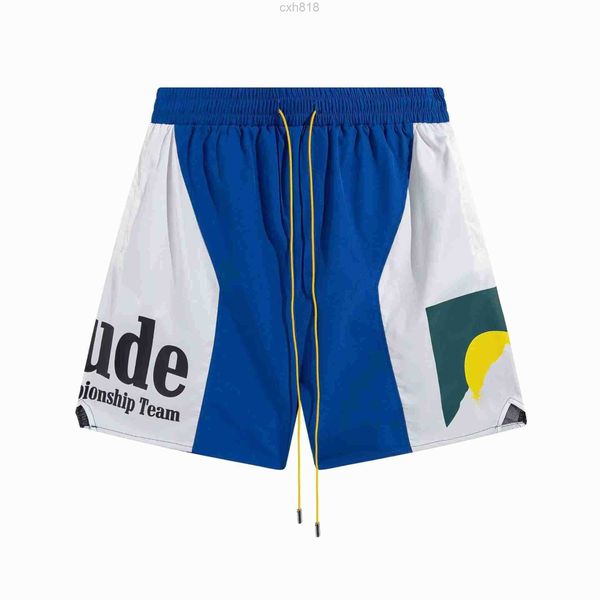 

men's shorts designer shorts summer fashion beach mens womens street wear red blue black loose ligthweight rhude mens short european 2l, White;black