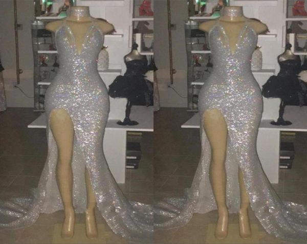 deep v neck high split prom dresses 2019 silver mermaid sequins african gowns vestidos women arabic evening party dress2256117, Black
deep v neck high split prom dresses 2019 silver mermaid sequins african gowns vestidos women arabic evening party dress2256117, Black