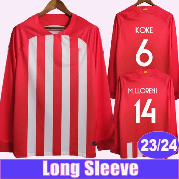 2023 24 koke long sleeve mens soccer jerseys griezmann memphis correa molina reinildo r.de paul home red and white football shirts uniforms, Black;yellow
2023 24 koke long sleeve mens soccer jerseys griezmann memphis correa molina reinildo r.de paul home red and white football shirts uniforms, Black;yellow