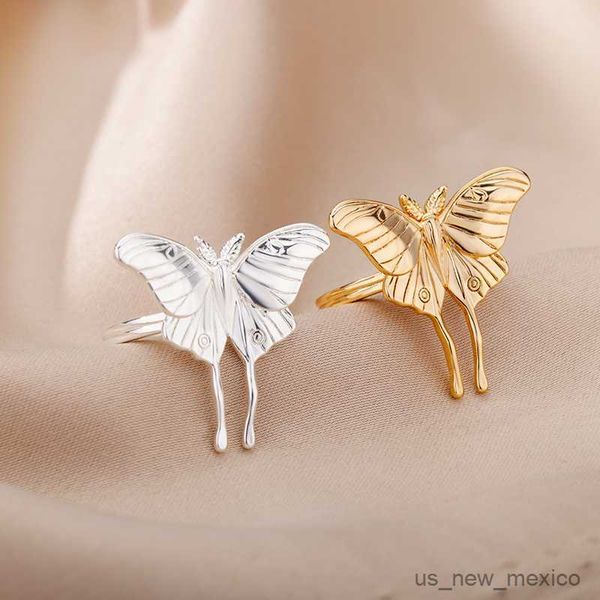 band rings stainless steel butterfly rings for women teens vintage butterfly wedding ring fashion jewelry r230719, Silver
band rings stainless steel butterfly rings for women teens vintage butterfly wedding ring fashion jewelry r230719, Silver