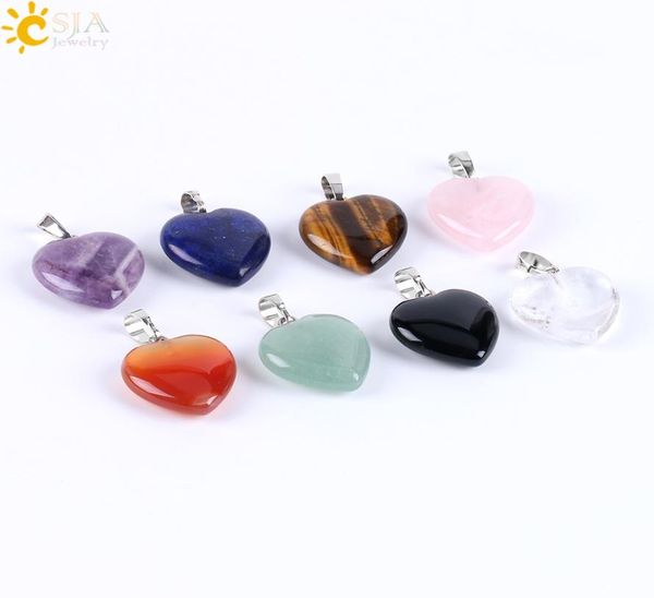 csja women valentine039s day jewelry gift love heart collection necklace pendant real gemstone pink white purple crystal natura5361130, Silver
csja women valentine039s day jewelry gift love heart collection necklace pendant real gemstone pink white purple crystal natura5361130, Silver