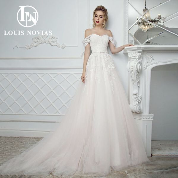 classy a-line wedding dress 2023 sweetheart off the shoulder sash pleats court train lace dress for bride vestidos de novia, White
classy a-line wedding dress 2023 sweetheart off the shoulder sash pleats court train lace dress for bride vestidos de novia, White