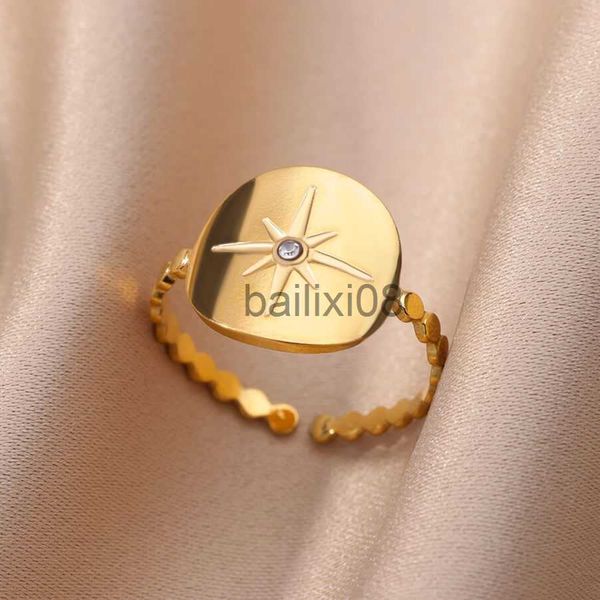 band rings vintage pentagram star ring for women gold color stainless steel open adjustable round finger rings trendy jewelry bijoux femme j, Silver
band rings vintage pentagram star ring for women gold color stainless steel open adjustable round finger rings trendy jewelry bijoux femme j, Silver