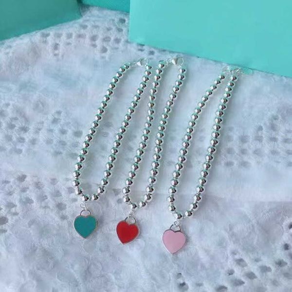 high-quality ayffay enamel love heart shaped pendant round bead bracelet blue red pink light luxury versaayle women's unique and niche, Black
high-quality ayffay enamel love heart shaped pendant round bead bracelet blue red pink light luxury versaayle women's unique and niche, Black