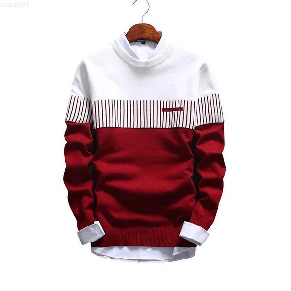 men's sweaters men sweater fashion pullover sweater male round neck patchwork slim fit knitting sweaters pullover l230719, White;black
men's sweaters men sweater fashion pullover sweater male round neck patchwork slim fit knitting sweaters pullover l230719, White;black