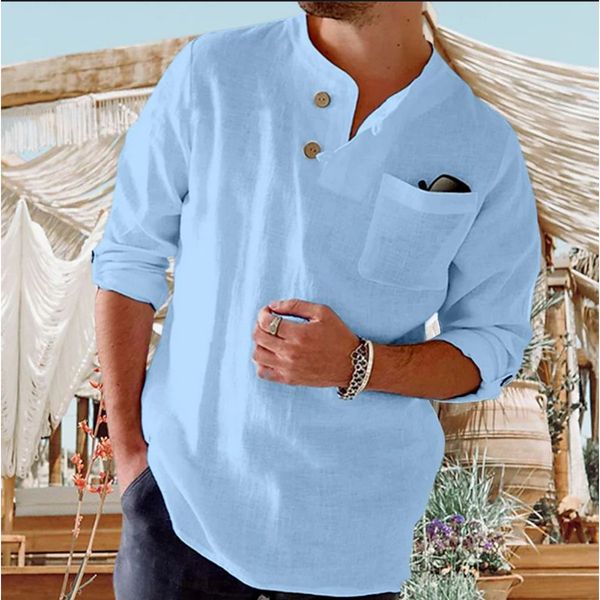 mens casual shirts pure cotton linen shirt long sleeved casual retro mens 230718, White;black
mens casual shirts pure cotton linen shirt long sleeved casual retro mens 230718, White;black