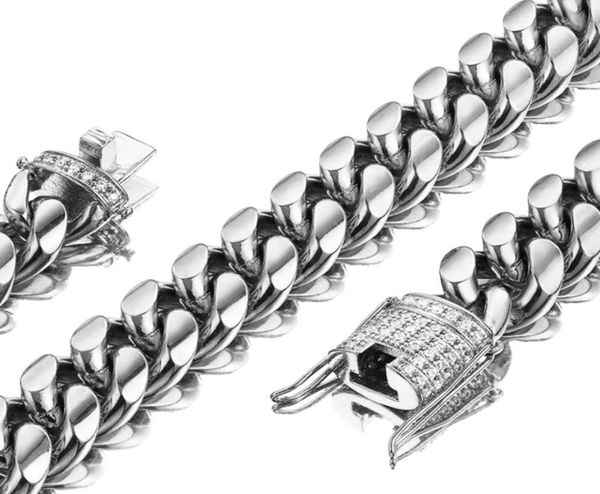 chains silver color men cuban link chain white 14mm wide stainless steel curb necklace or bracelet with diamond choker 7530quot2881763
chains silver color men cuban link chain white 14mm wide stainless steel curb necklace or bracelet with diamond choker 7530quot2881763
