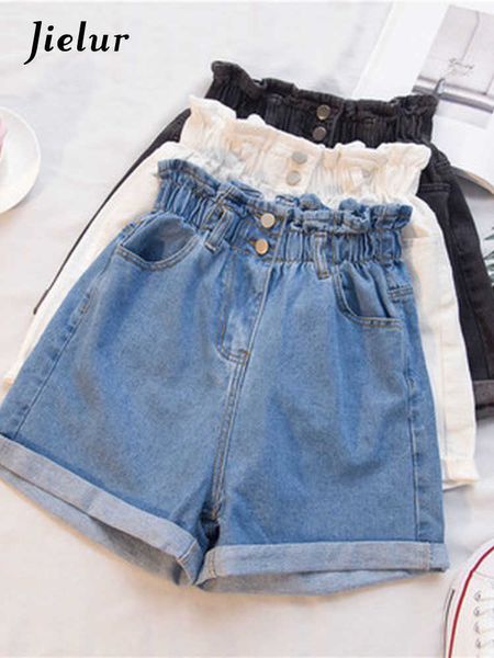 women's shorts jielur summer black women denim shorts women s-5xl harem ruffled white blue high waisted shorts female elastic short jea, White;black
women's shorts jielur summer black women denim shorts women s-5xl harem ruffled white blue high waisted shorts female elastic short jea, White;black