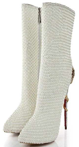 pearl wedding boots ivory bridal princess high heel platform shoes genuine leather customize party prom boots pointed toe pumps8991375, Black
pearl wedding boots ivory bridal princess high heel platform shoes genuine leather customize party prom boots pointed toe pumps8991375, Black