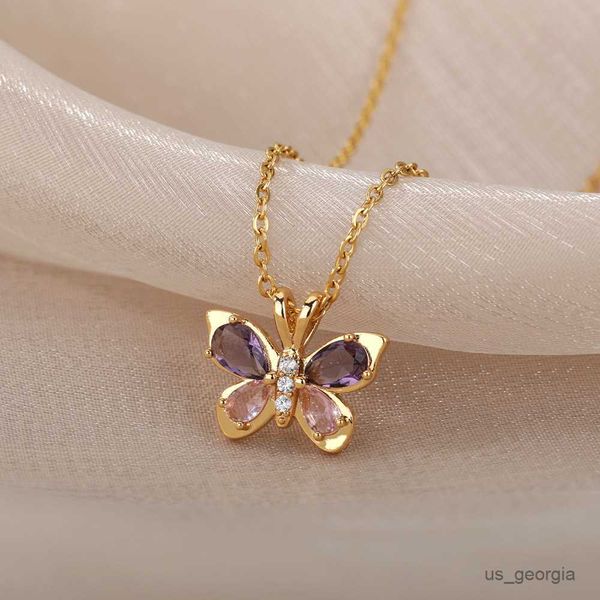 pendant necklaces cute butterfly necklace for women crystal purple butterfly aesthetic necklaces charms choker party stainless steel jewelry, Silver
pendant necklaces cute butterfly necklace for women crystal purple butterfly aesthetic necklaces charms choker party stainless steel jewelry, Silver
